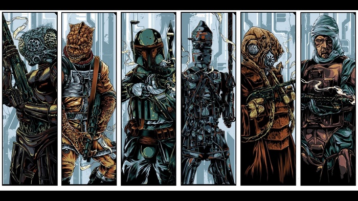 Star Wars Bounty Hunters Collage Fan Art
