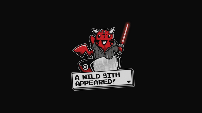 Pikachu Darth Maul with Lightsaber and Pokeball
