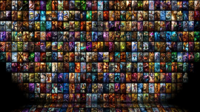League of Legends character collage