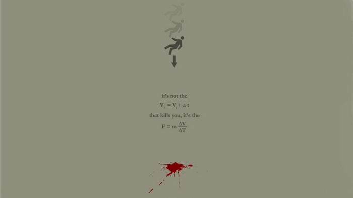 Humor Physics Minimalism Mathematics Falling Dark Humor