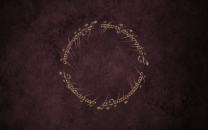The Lord of the Rings inscription on a dark background