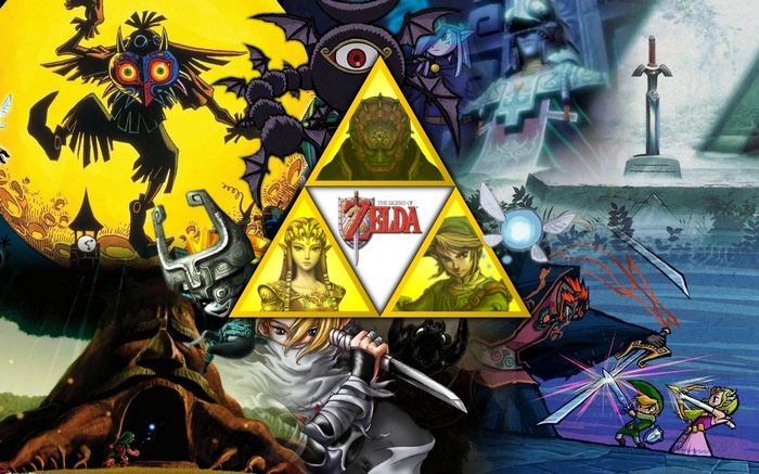 The Legend of Zelda Collage with Link, Zelda, and Ganondorf