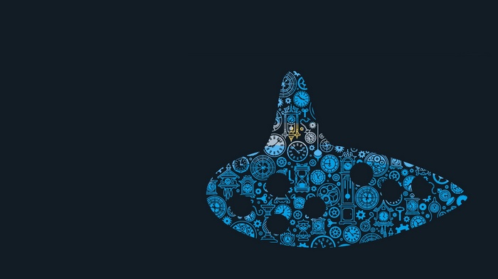 The Legend of Zelda Triforce made of clocks