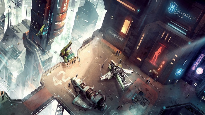 Star Citizen Hangar 42 with Mercenaries Guild