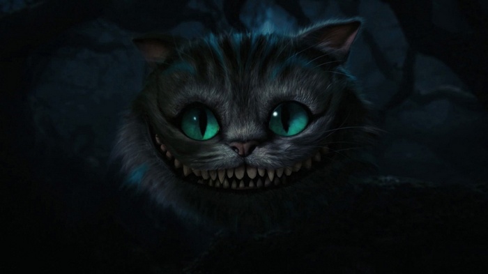 #432411 Smiling, Dark, Simple Background, Smile, Pointy Teeth, Cheshire 