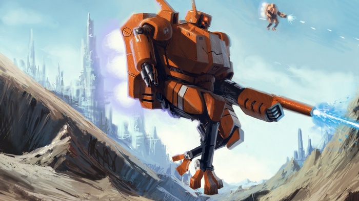 Warhammer 40,000 Tau Mech in Combat