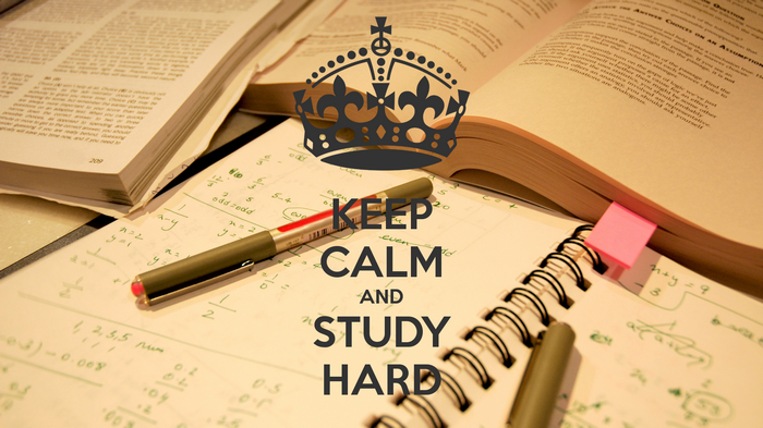 Keep Calm and Study Hard Motivational Quote