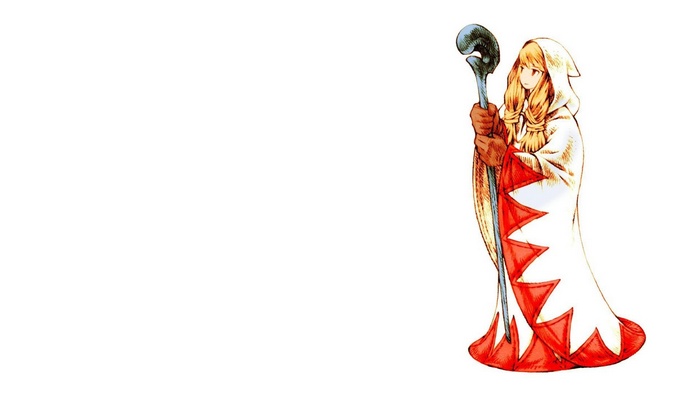 Final Fantasy White Mage holding a staff