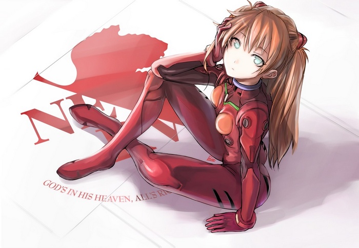 Asuka Langley Soryu in a red plugsuit