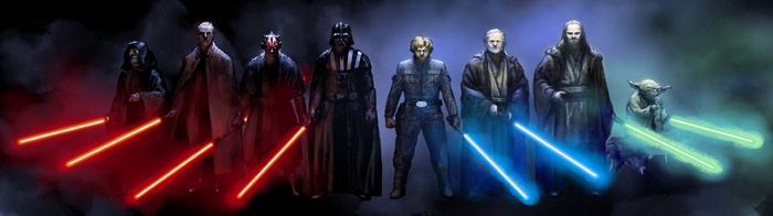 Obi-Wan Kenobi multiple display Yoda Sith Darth Vader Star Wars Luke Skywalker Emperor Palpatine Jedi