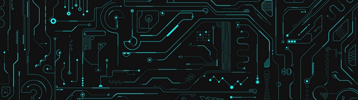Abstract technological circuit board pattern