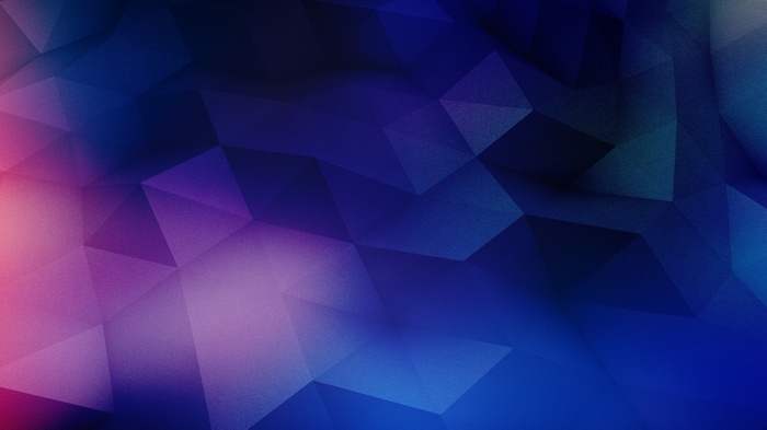 Abstract low poly digital art with pink and blue gradient