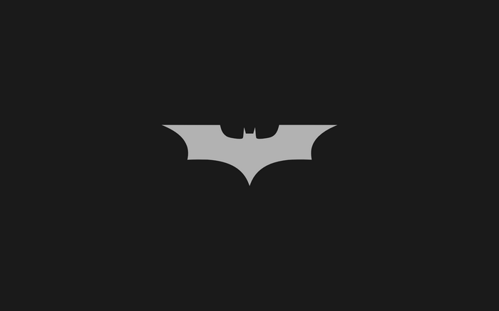 Batman logo on a black background