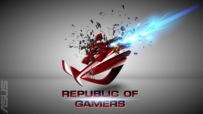 ASUS Republic of Gamers Logo Exploding