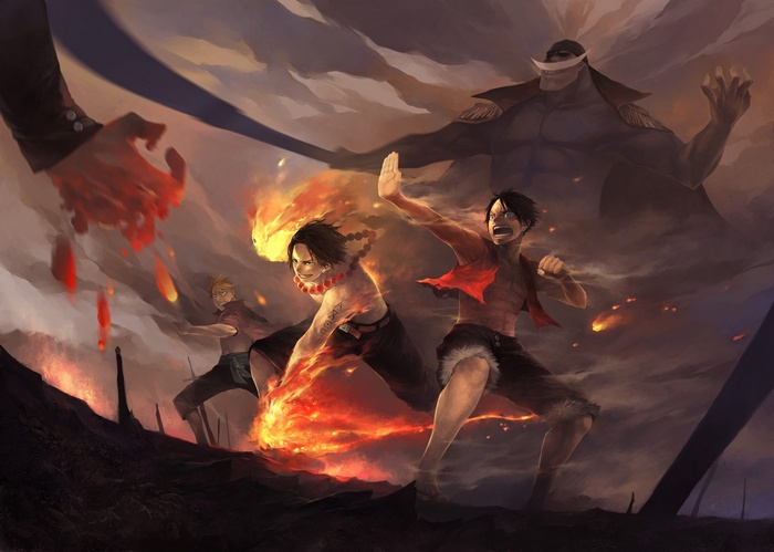 Portgas D Ace anime Marco One Piece Edward Newgate Monkey D Luffy Sakazuki