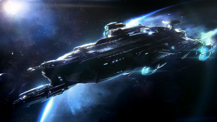 Star Citizen Idris spaceship in deep space
