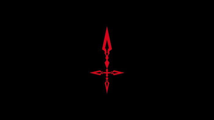 Fate/Stay Night Red Symbol on Black Background