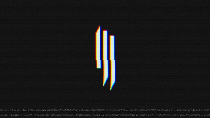 Skrillex logo with glitch effect