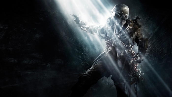 Metro: Last Light Soldier with Gas Mask and Rifle