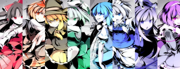 Touhou Project Characters Collage