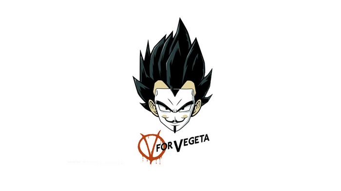 Vegeta as V from V for Vendetta fan art