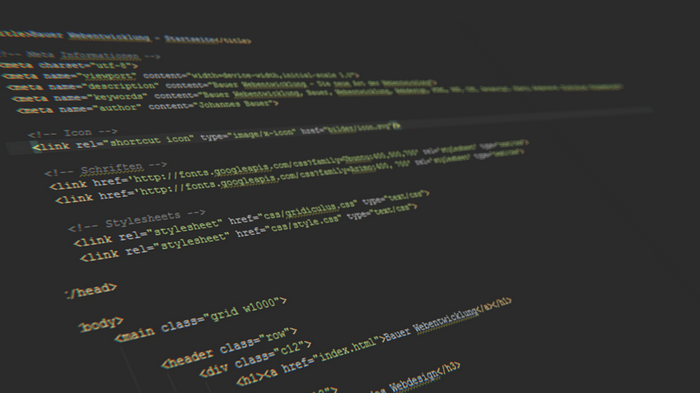 HTML code with depth of field effect