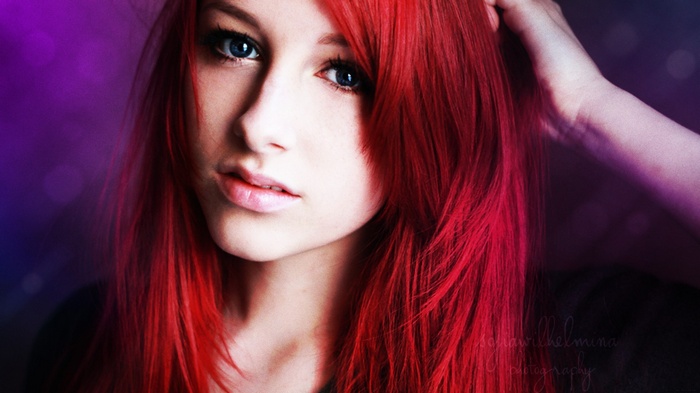 Sofia Wilhelmina with red hair and blue eyes