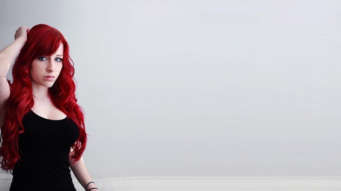 Sofia Wilhelmina with red hair and blue eyes