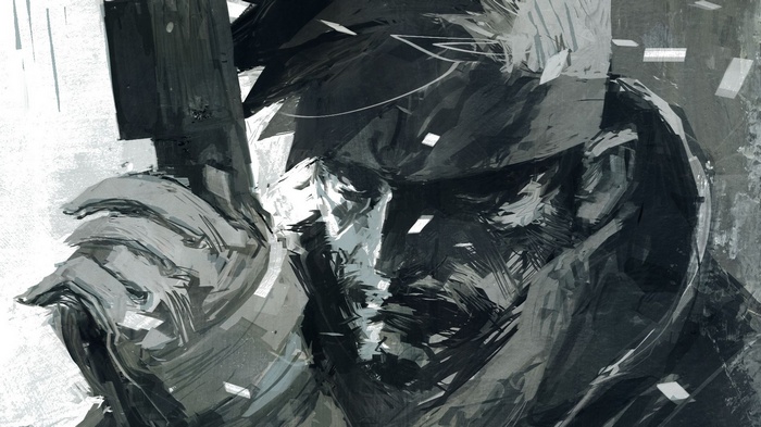 Artwork of Solid Snake from Metal Gear Solid