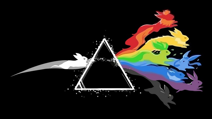 Eeveelutions Prism Rainbow Digital Art