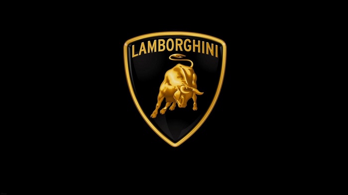 Lamborghini logo with a golden bull