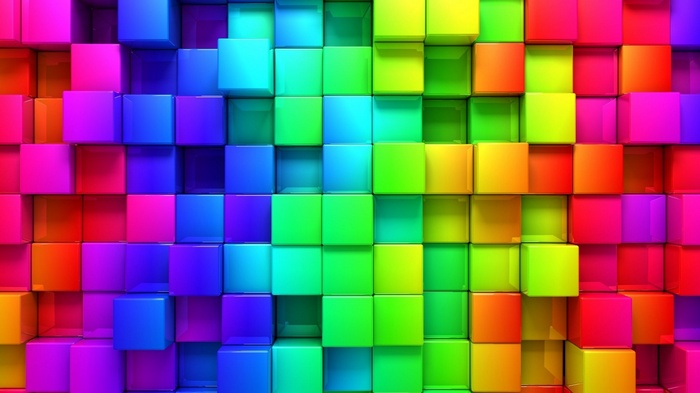 Colorful 3D Cubes Rendered in Digital Art