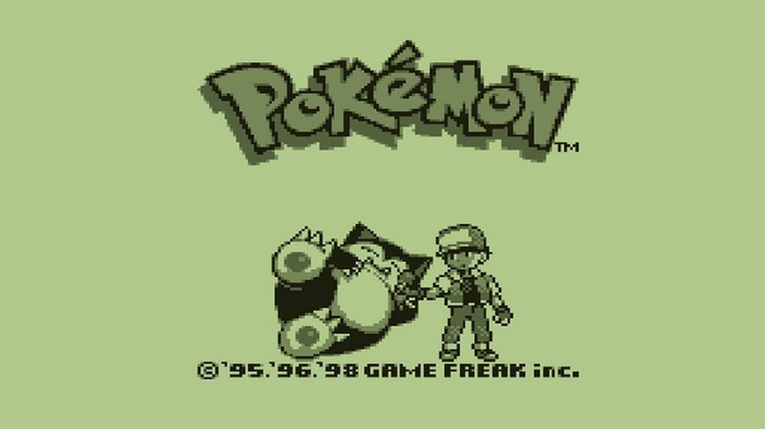 Pokemon logo with Snorlax and trainer pixel art