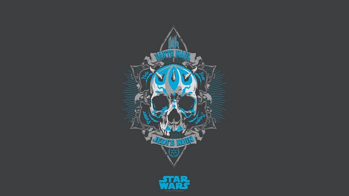 Darth Maul Skull with Star Wars Logo
