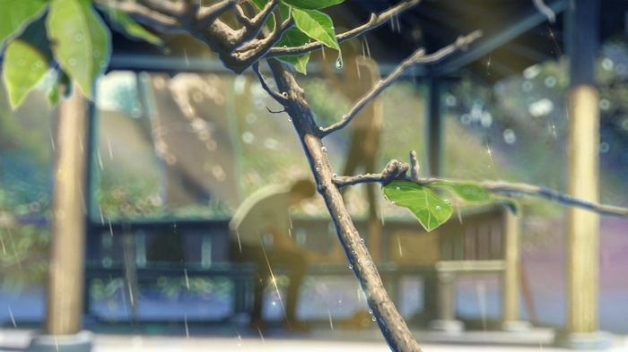 The Garden of Words: Rain on a Branch