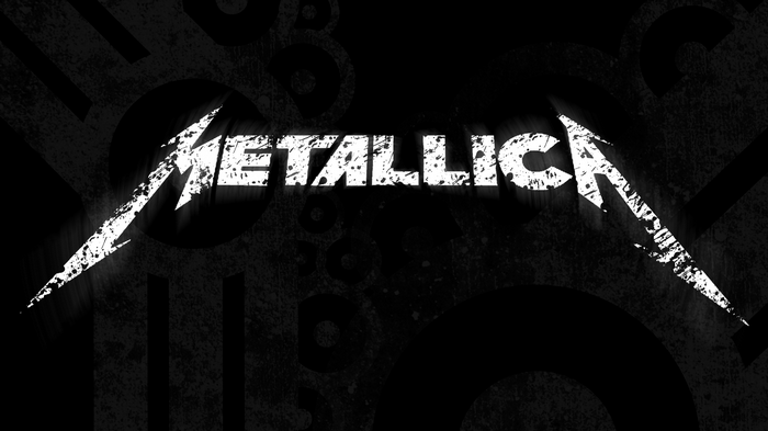 Metallica logo on a dark background