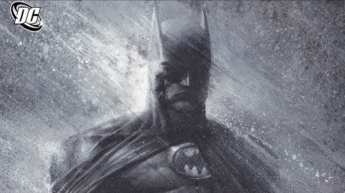 Batman in a Grayscale Comic Art Style