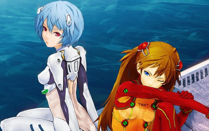 Asuka Langley Soryu and Rei Ayanami from Neon Genesis Evangelion