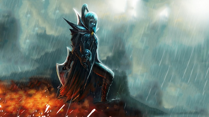 Dota 2 Phantom Assassin in the Rain