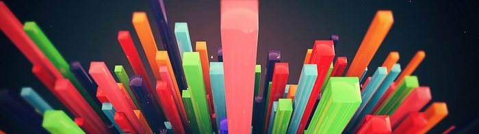 Colorful abstract bars in digital art