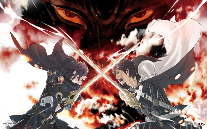 Fire Emblem: Lucina and Chrom clash swords