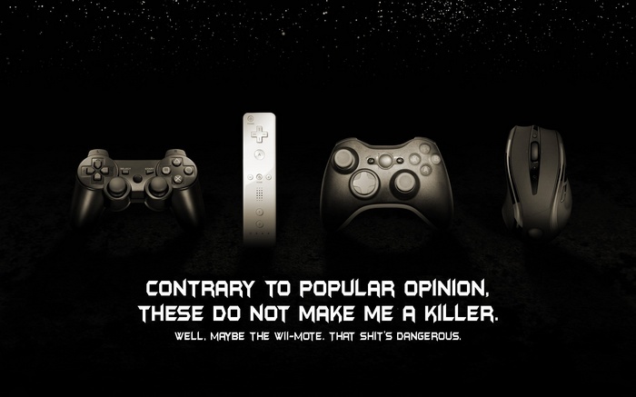 PlayStation, Wii, Xbox Controllers and Computer Mouse