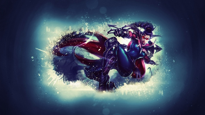 Vayne from League of Legends in action
