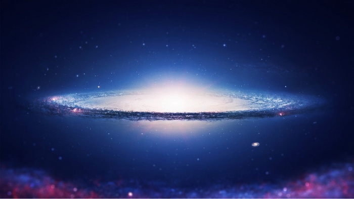 The Sombrero Galaxy in deep space