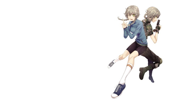 Amane Suzuha and another girl from Steins;Gate