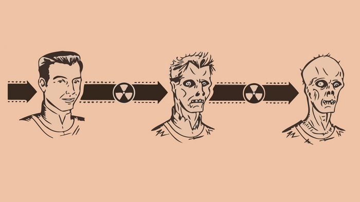 Man transforms into a zombie due to radiation