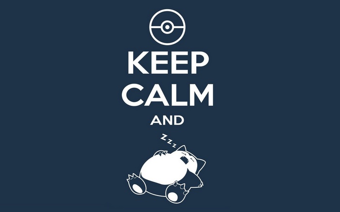 Keep Calm and Sleep Snorlax Pokémon