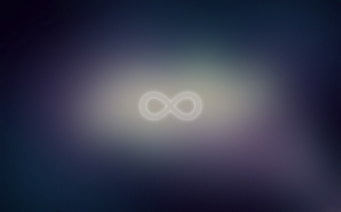 Infinity symbol on a dark gradient background