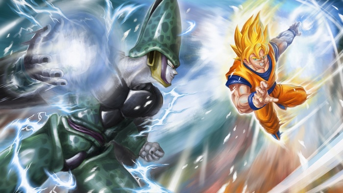 Son Goku vs Perfect Cell in Dragon Ball