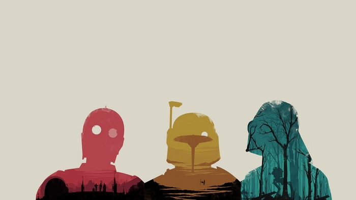 Star Wars Characters Silhouette Art